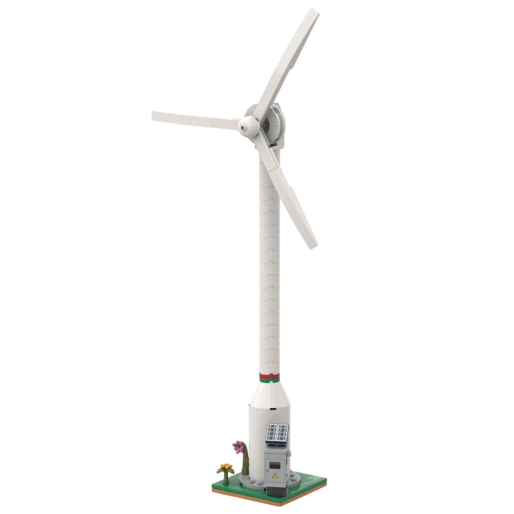 Lego Wind Turbine Custom Model 36cm Tall Windmill Kit Made with Genuine Lego Bricks