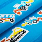 Baby Boys Car Print Curtains 2 Panels 100% Cotton Blue or Green Nursery Room Set
