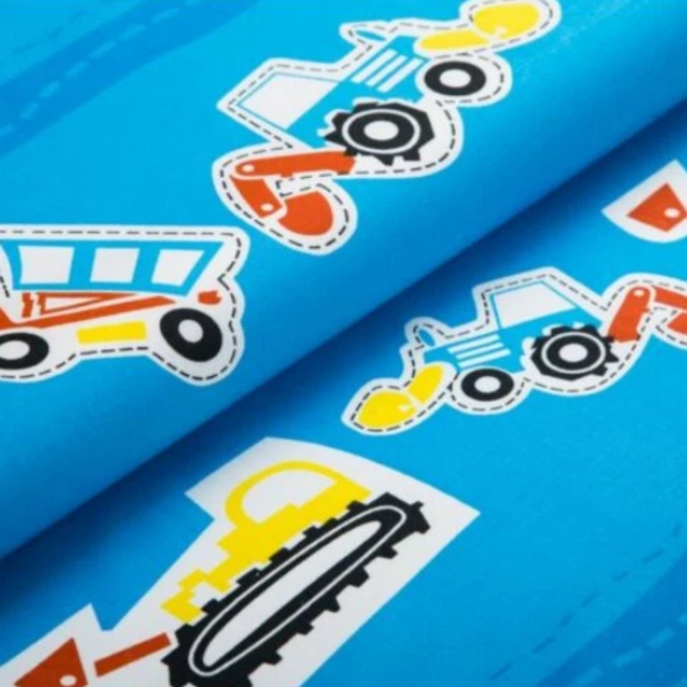 Baby Boys Car Print Curtains 2 Panels 100% Cotton Blue or Green Nursery Room Set