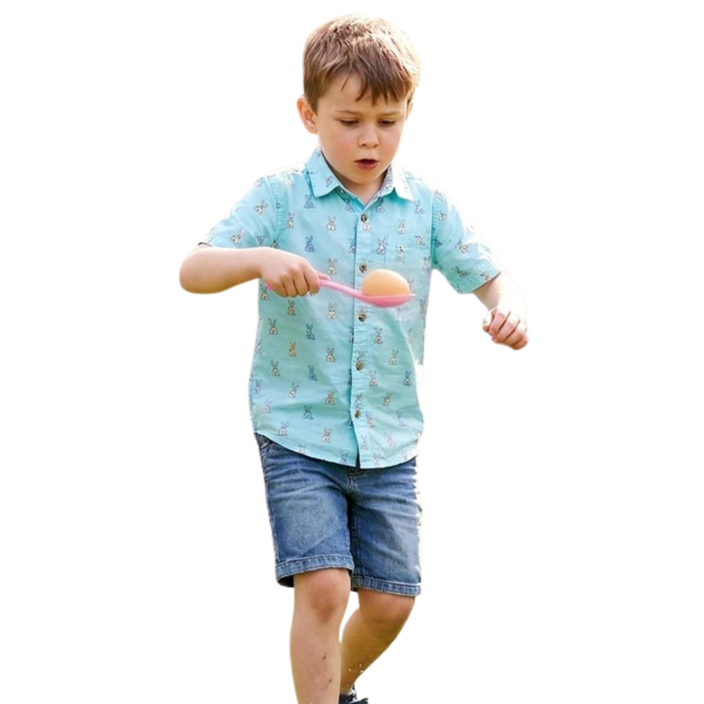 Kids Egg & Spoon Race Game Set 4 Pcs Outdoor Garden Sports Day Party Toy