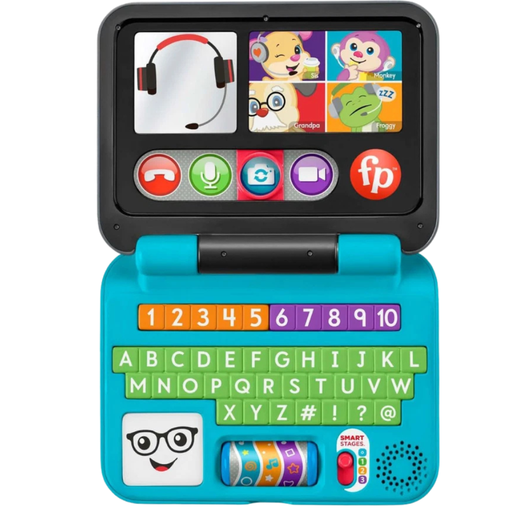 Fisher-Price Laugh & Learn Let's Connect Laptop Baby Learning Toy 55+ Songs Sounds 6-36 Months