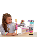 Barbie Coffee Shop Playset with Doll and 20+ Accessories Career Roleplay Toy Set Kids 3+ Toy