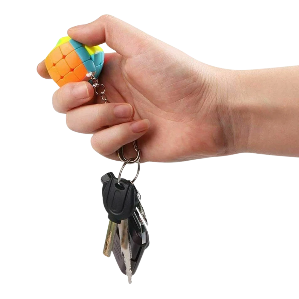 Magic Cube Puzzle Keychain Stickerless Smooth Speed Rubik’s Cube Toy