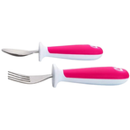 Munchkin Be Happy Toddler Dining Set Pink, Suction Plate, Straw Cup, Fork and Spoon