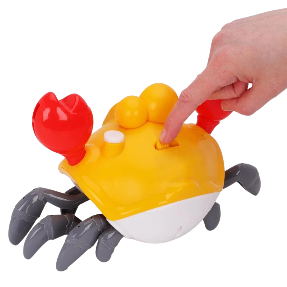 Toyland 22cm Crazy Crab Moving Bubble Machine with Led Lights Sounds 2x60ml Solution Kids Ages 3+