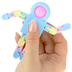 Pastel Fidget Robot Toy Pop Spin Twist Sensory Stress Relief Kids Adults