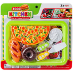 Kids Pretend Play Food Kitchen Set Pizza Ice Cream Little Chef Realistic Food Toy Ages 3-7