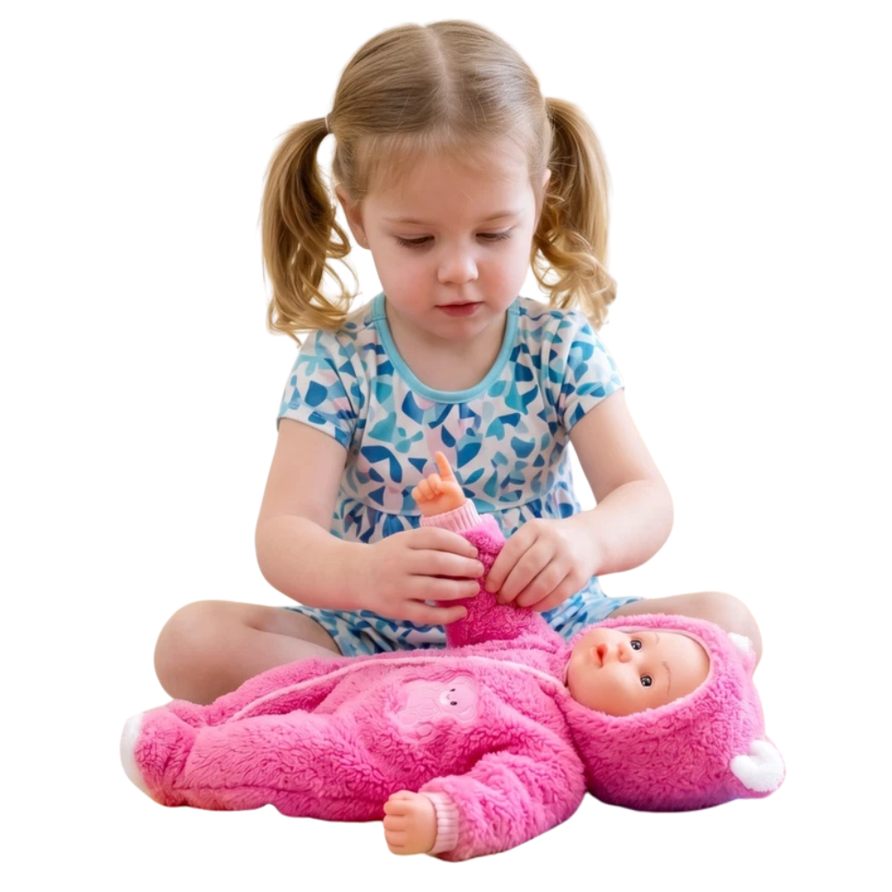20" Lifelike BiBi Baby Doll for Girls & Boys Dummy Sounds & 2 Sets of Clothes