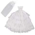 Fashion Doll Sized Wedding Dress & Veil White