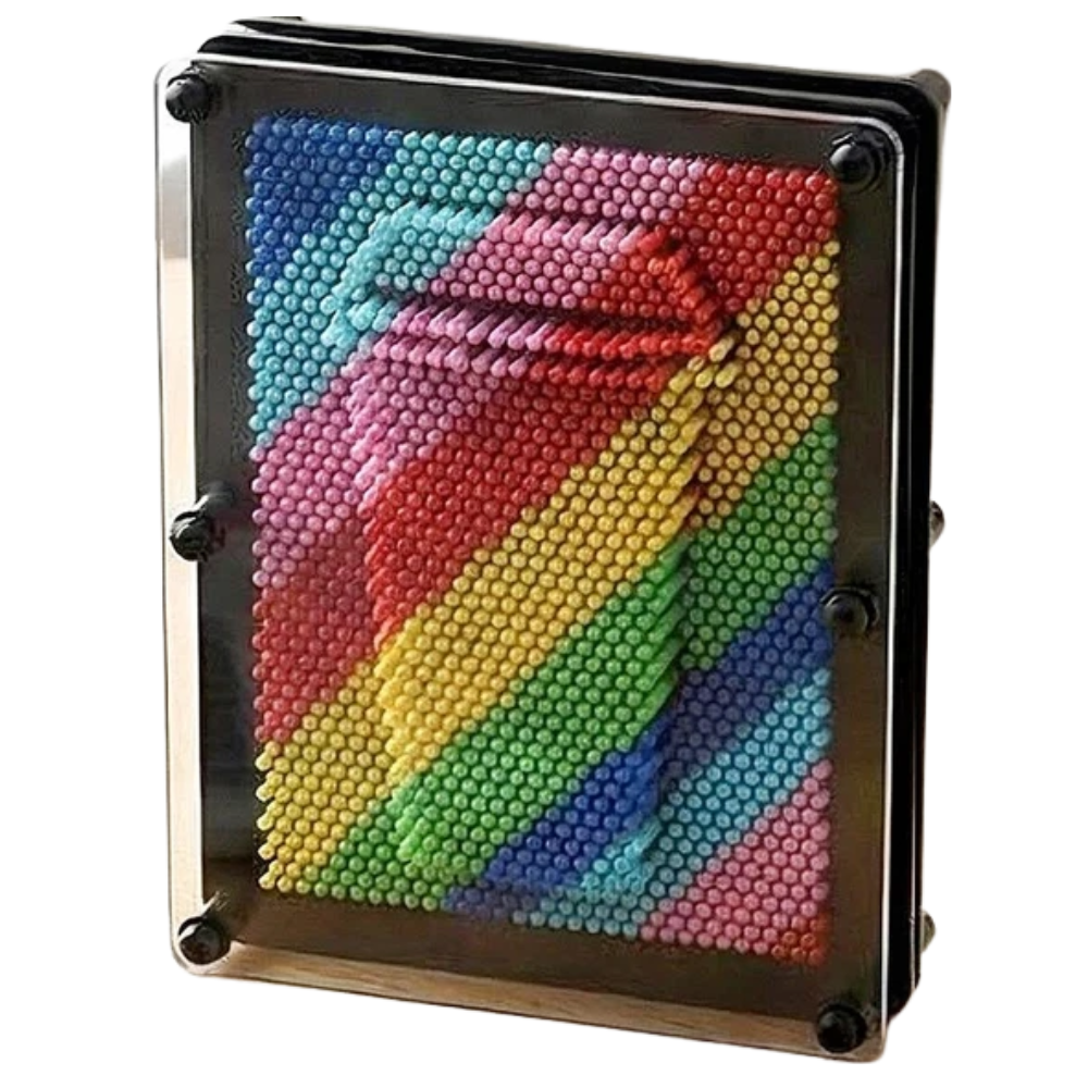 3d Pin Art Toy Rainbow Impression Sculpture Retro Desk Gadget Stocking Filler Gift Game 3d