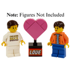 LEGO Love Heart Box Valentine Gift Building Kit with Custom Printed LOVE Tile