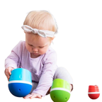 Fat Brain Toys Dimpl Tumbleroos Wiggly Wobbly Sensory Stacking Baby Toy Gift