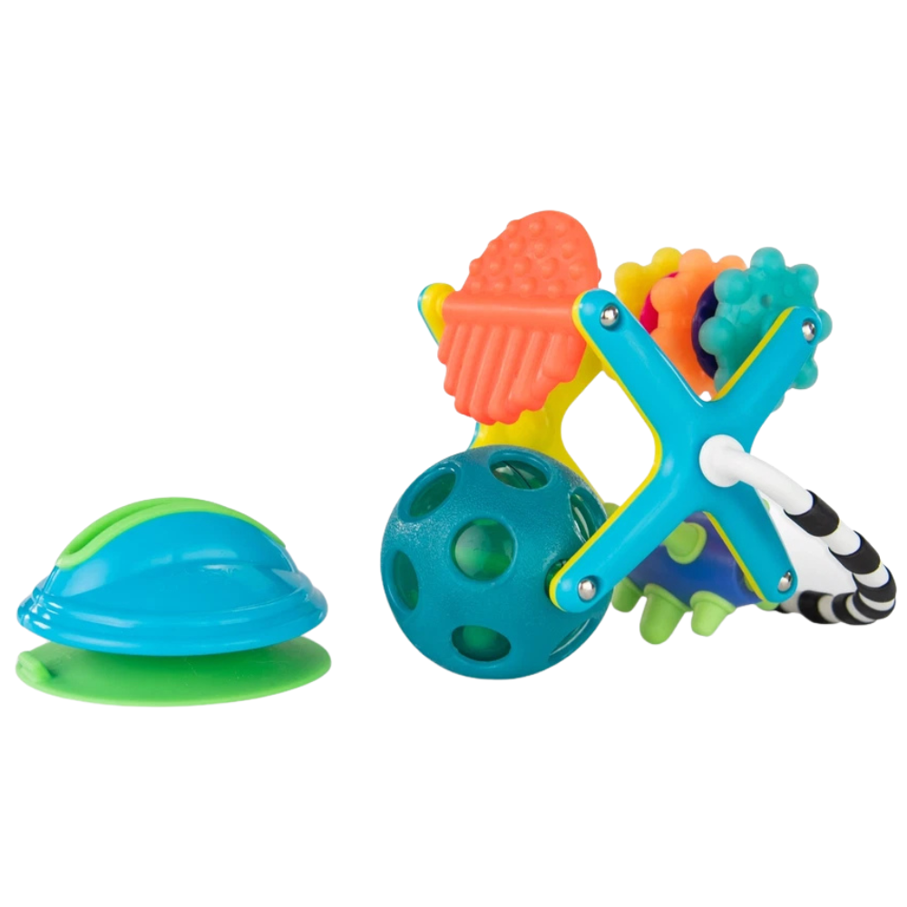 Sassy Teethe & Twirl Sensation Station Baby Toy with Suction Base Infant Toy 6m+ New