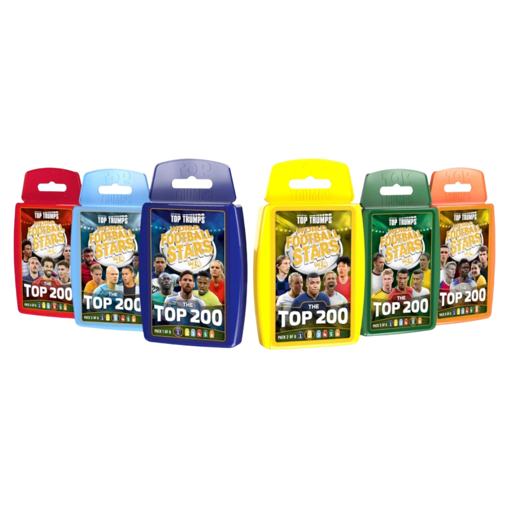 Top Trumps World Football Stars 2024 Top 200 Collectors Kit Card Game Collectible Set Gift