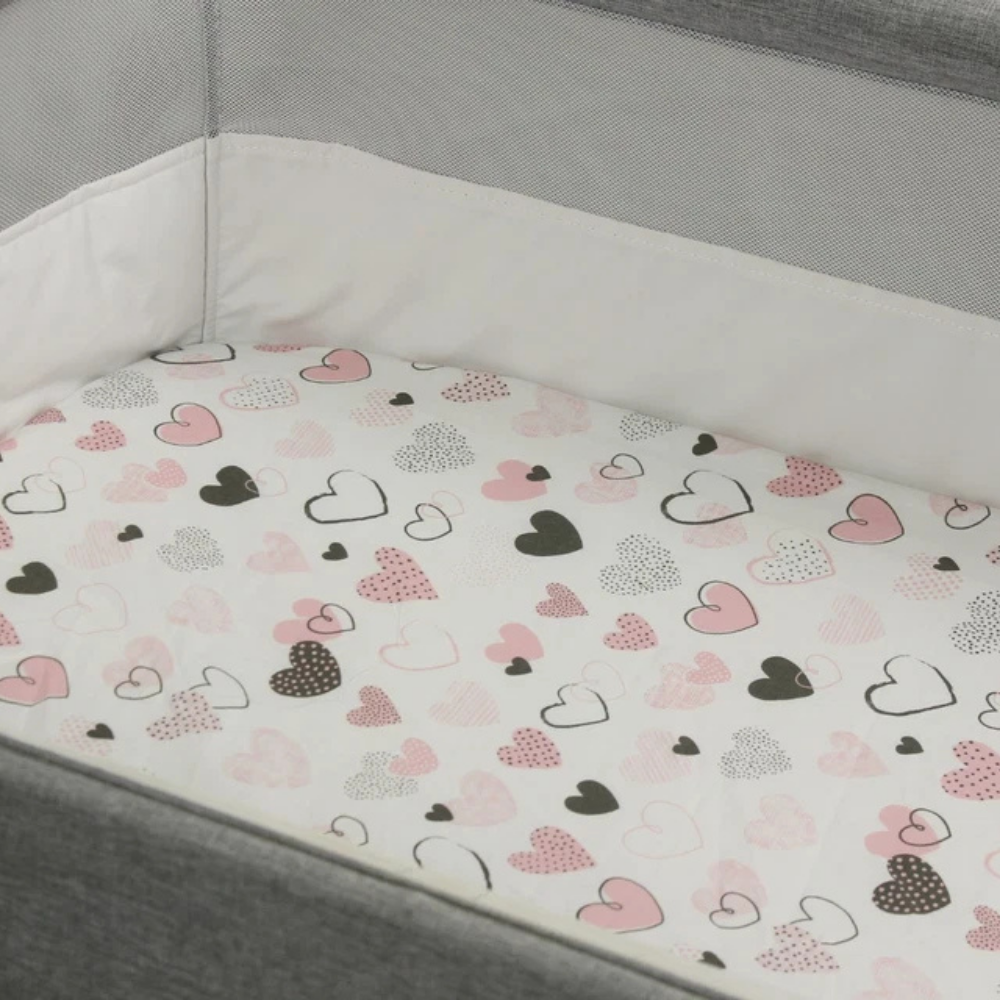 2 Pack 100% Cotton Fitted Sheets for Chicco Next2Me Bedside Crib 55 x 90 cm