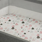2 Pack 100% Cotton Fitted Sheets for Chicco Next2Me Bedside Crib 55 x 90 cm