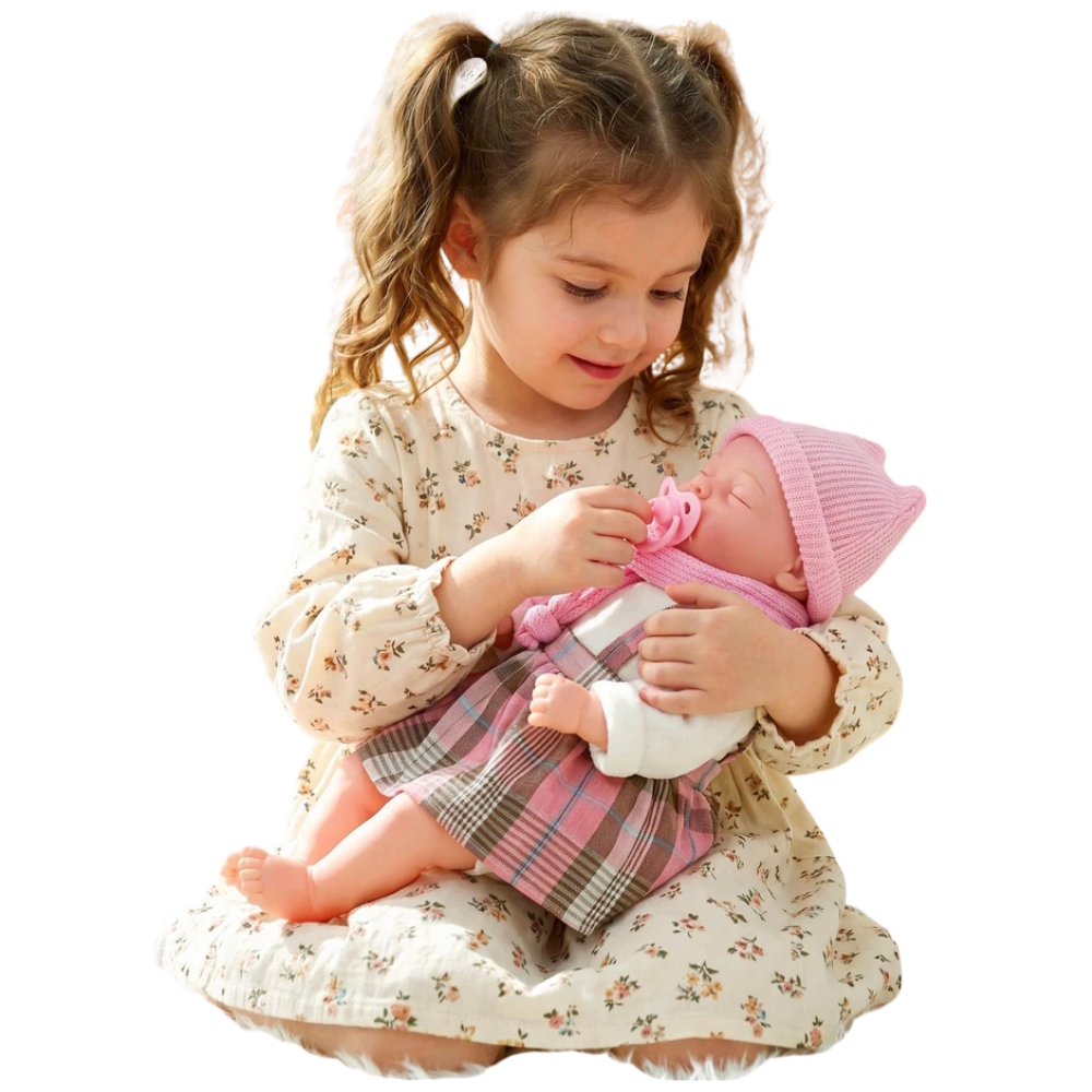 Bibi Doll Bonnie 18 Inch Soft Body Baby Doll Girl Pink Tartan Outfit Sounds Toy Gift Child
