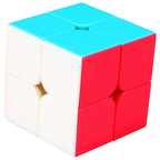 Qiyi 2x2 and 3x3 Stickerless Speed Cube Puzzle Set for Kids Fidget Toy and Brain Teaser Fun