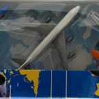 3 Piece Boeing Airliner Travel Plane Set Diecast Model Toys Blue Aircraft Collectible Set