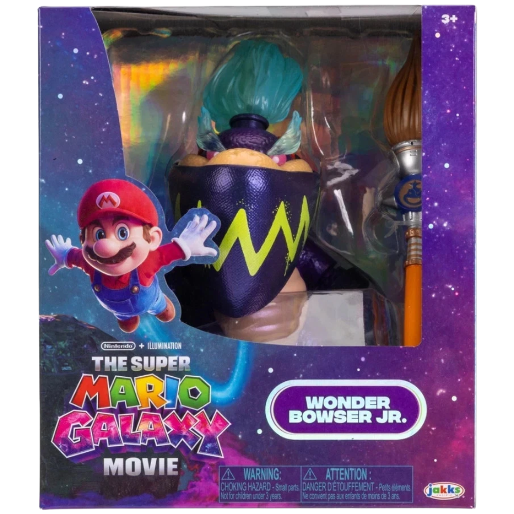 Nintendo Super Mario Galaxy Movie Wonder Bowser Jr Action Figure with Paint Brush