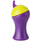 Boon Swig Baby Toddler Sippy Cup 295ml Spill Resistant Flip Top Green Purple