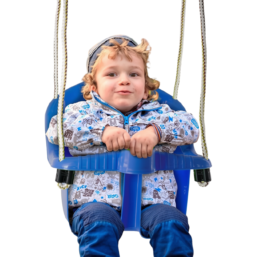 Kids Garden Swing Seat Toddler Outdoor Rope Swing Chair with Safety Seat Age 1–3