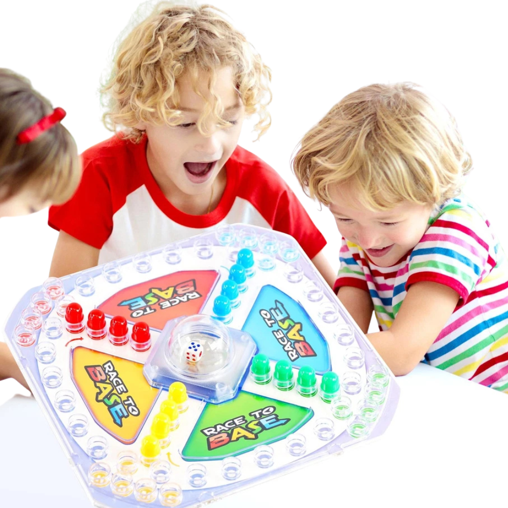 Race to Base Family Board Game Pop a Dice Ludo Game for Kids & Adults