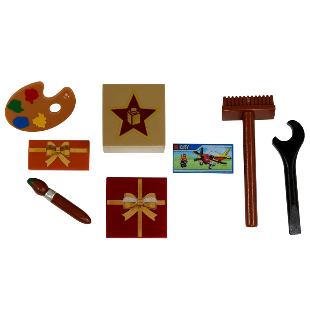 Christmas Elves Xmas Winter Elf Santa Gift Custom Kit Made with Real Lego Bricks Display Set
