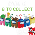 Among Us Series 2 Yellow Crewmate Clip On Plush Soft Toy Character Kids Bag Clip