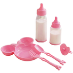 Baby Doll Feeding Set 6pc Pretend Play Bottles Dummy Spoon Accessories for Bibi Doll Fun