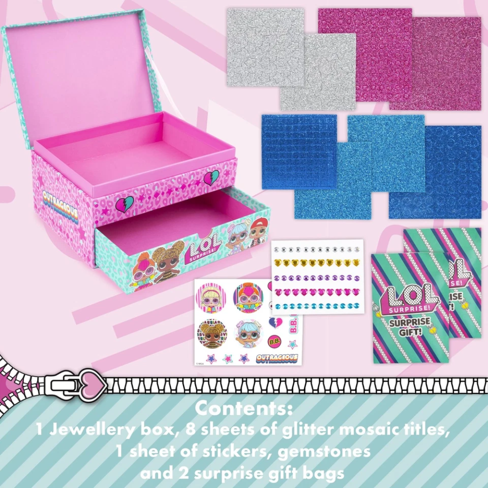LOL Surprise Jewellery Box Craft Kit For Girls Decorate Your Own Jewellery Storage Gift 5+ Years