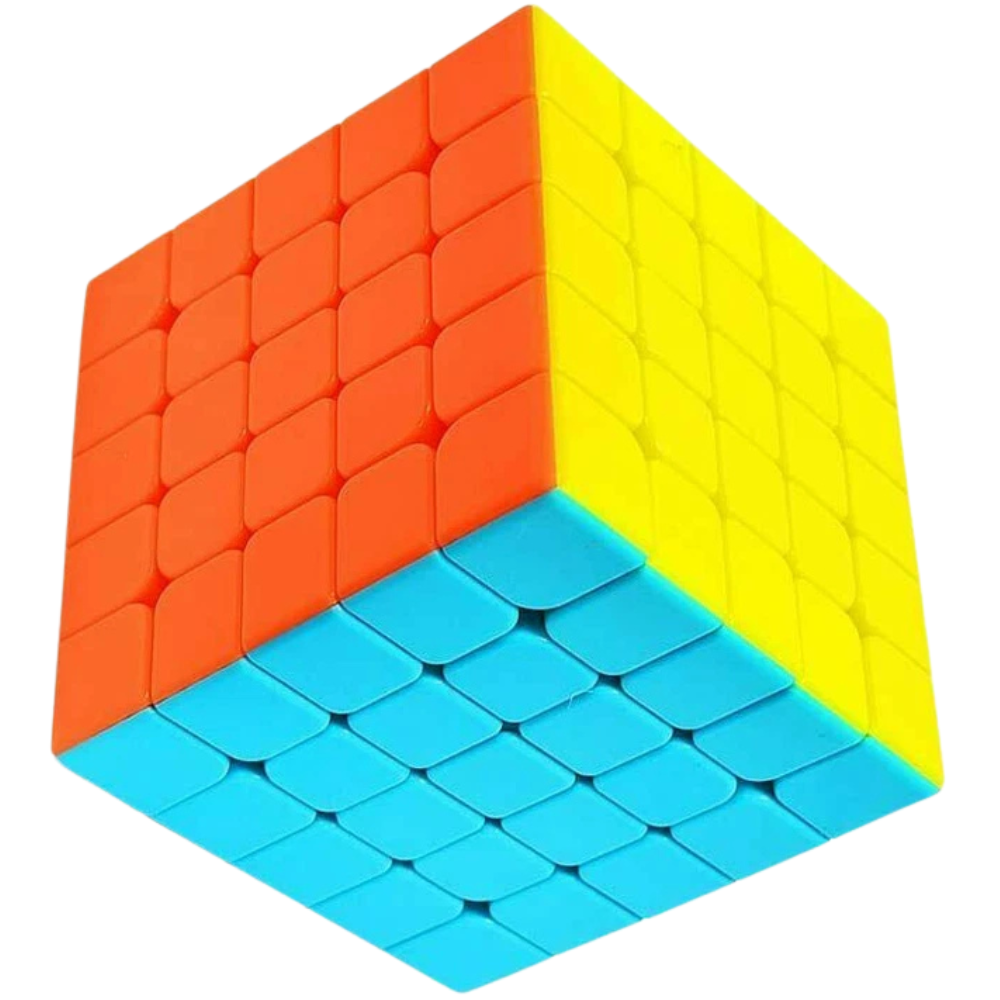 Qiyi 5x5 Stickerless Speed Cube Puzzle Toy for Kids Smooth Twist Magic Cube Brain Teaser
