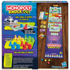 Monopoly Knockout Family Party Board Game Fast Paced Shuffleboard Game for 2-8 Players 8+!