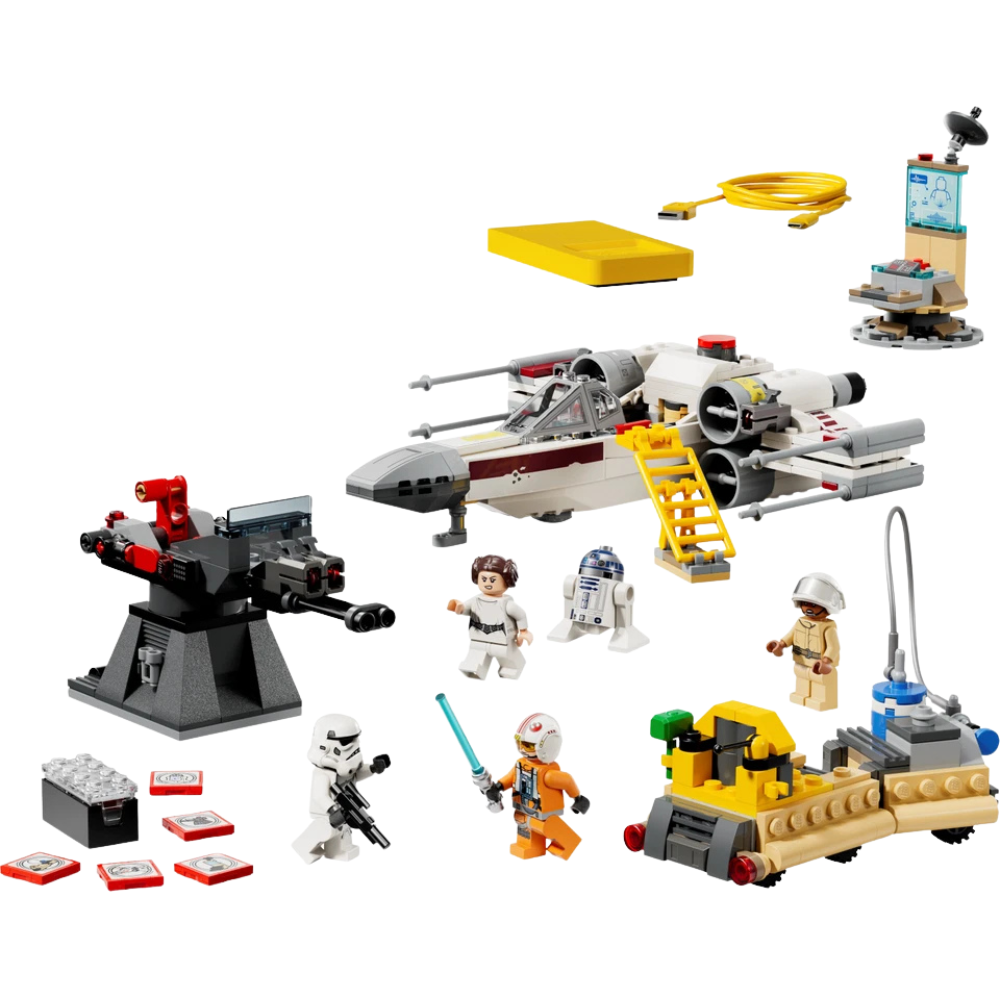 Lego Star Wars Smart Play Luke's Red Five X-Wing 75423 Interactive Building Set for Kids