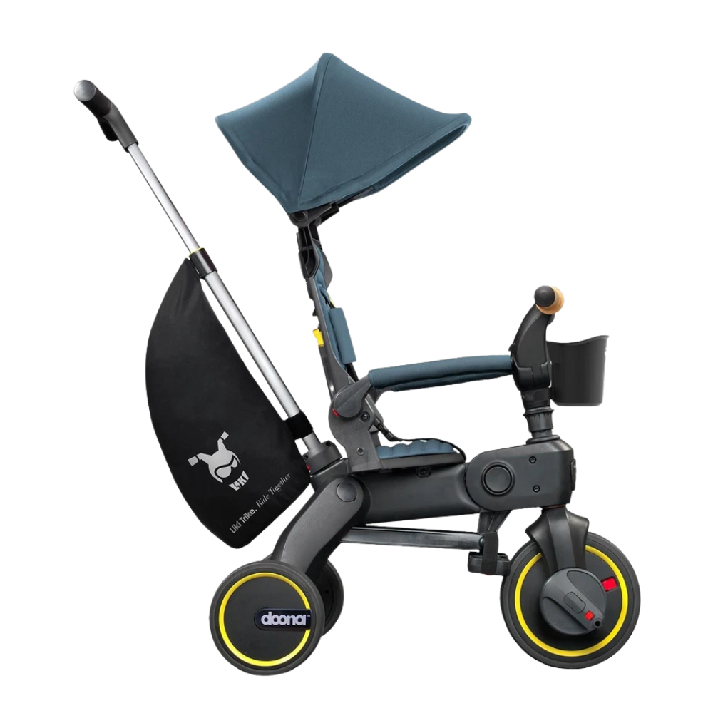 Doona Liki Baby Trike S5 Ocean Foldable Toddler Tricycle with Parent Handle Blue