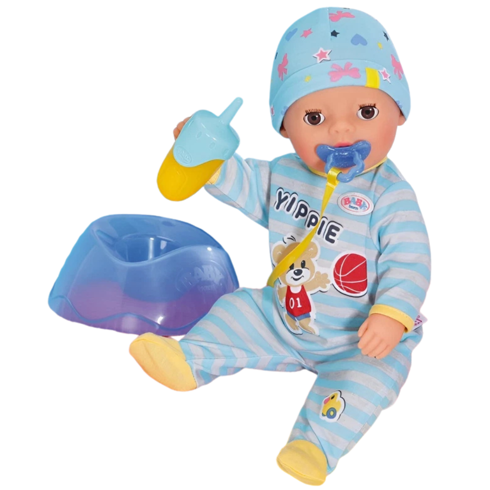 New Baby Born Little Boy Doll 36cm with Accessories, Interactive Baby Toy for Boys and Girls