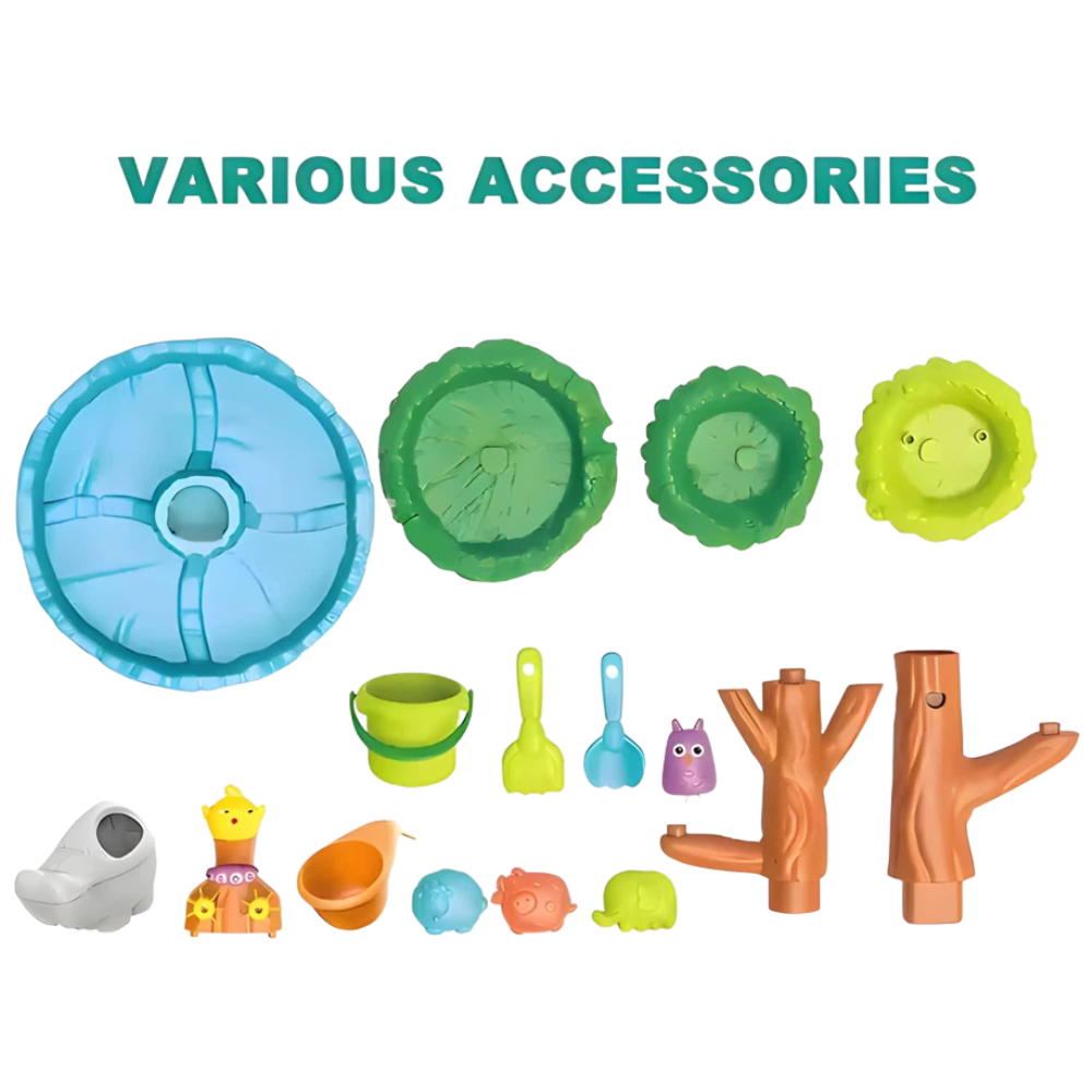 RLS Magic Tree Sand and Water Table Large 17-Piece Outdoor Garden Activity Play Set