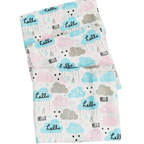 3 Pack Xl Large Printed Muslin Squares for Babies, Reusable 100% Cotton Nappy Cloths