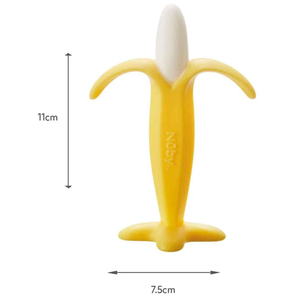 Nuby Banana Silicone Baby Teether Soft Gum Soothing Chew Toy Bpa-Free Infant Teething New