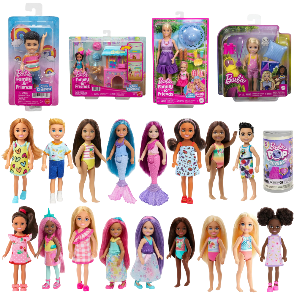 Barbie Chelsea Club Doll 14cm Mattel Mini Character Doll Toy or Play Set for Kids