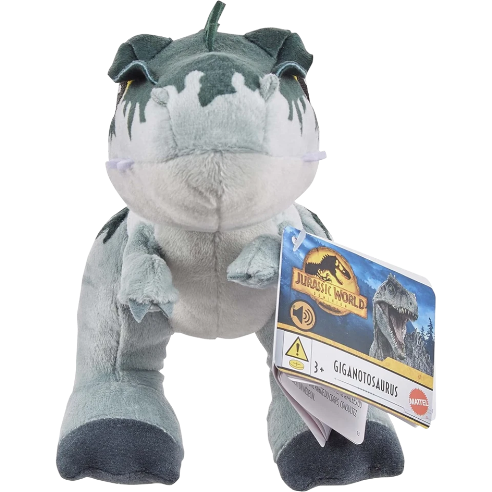 Jurassic World Giganotosaurus Plush Dinosaur Toy with Sound 9 Inch Soft Stuffed Animal