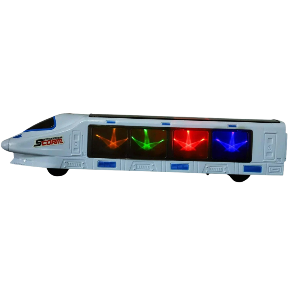 Kids Bullet Train and Carriages Electric Toy Led Flashing Lights Sound Effects Gift