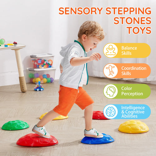 6-Pack Kids Turtle Stepping Stones – Balance & Jumping Coordination Game Toys
