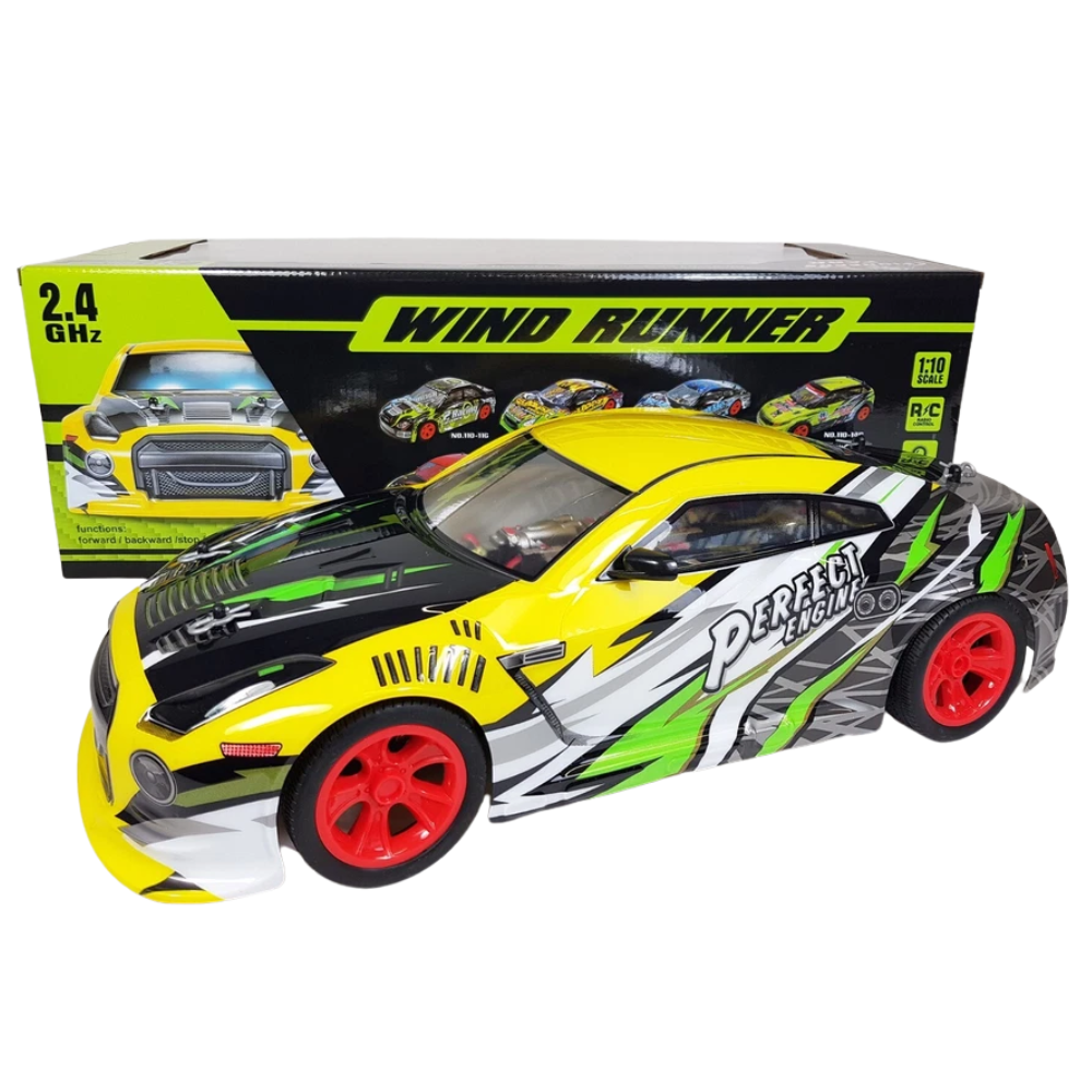 Remote Control Nissan Skyline GTR Drift Car RC 1:10 2.4GHz RWD LED Lights Kids 6+