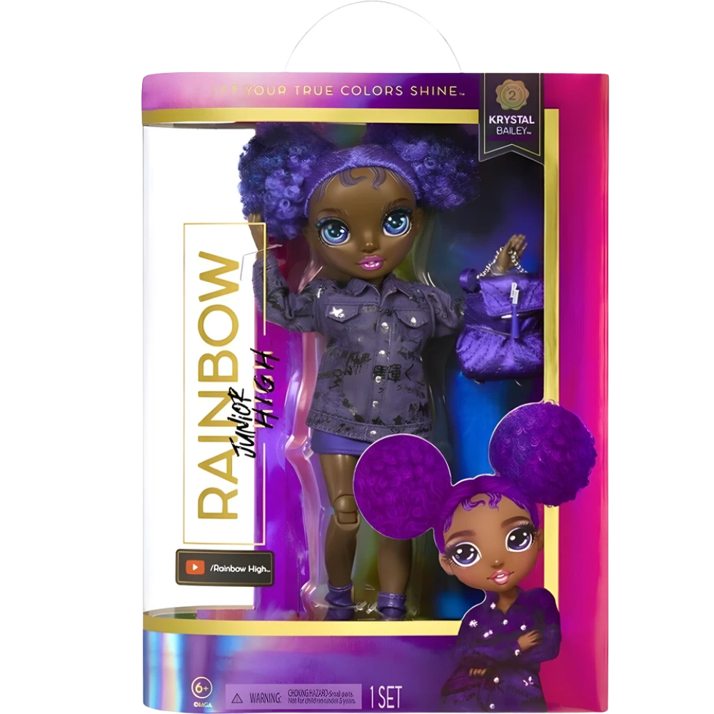 Rainbow High Junior High Series 2 Krystal Bailey Fashion Doll 23cm with Backpack