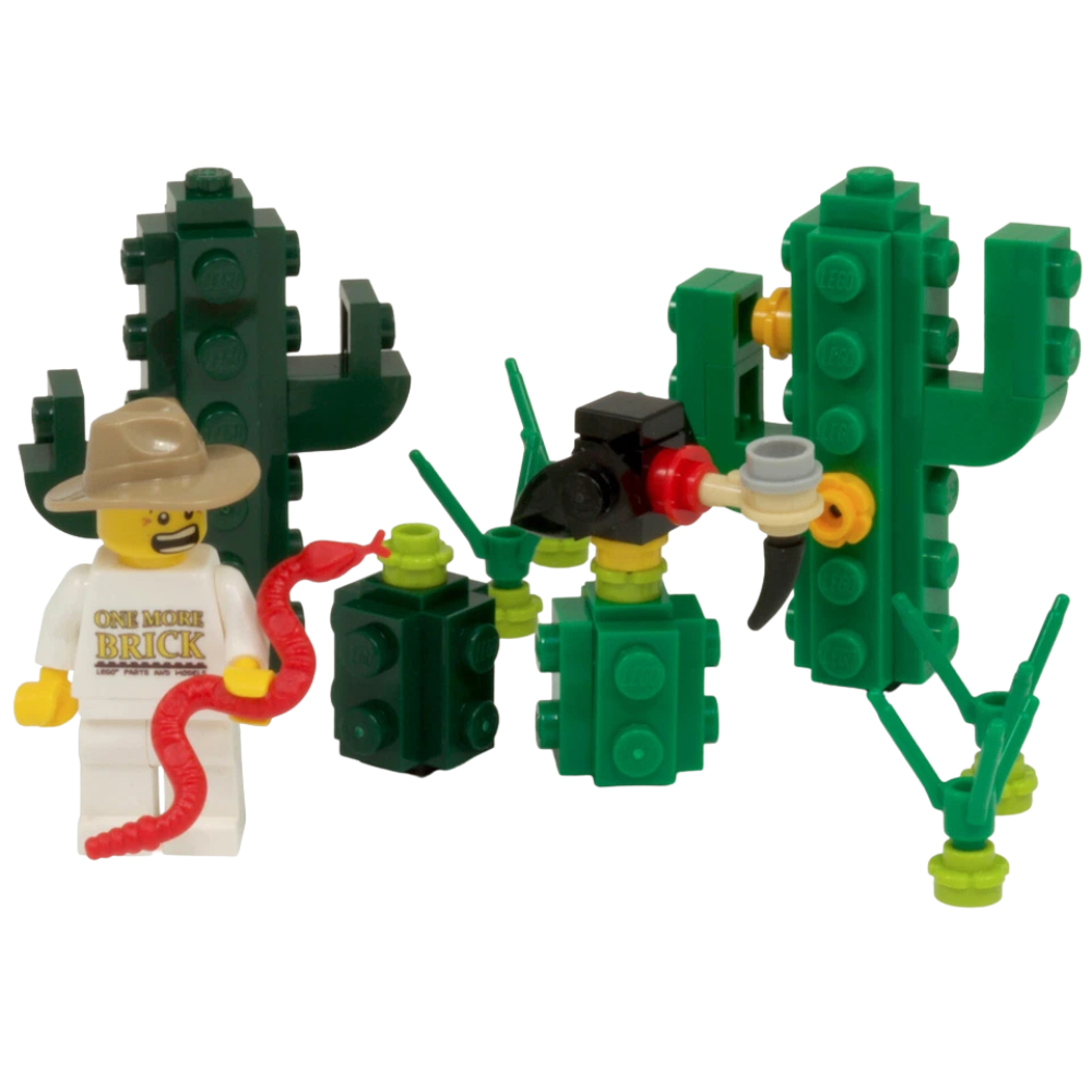 Lego Cactus Desert Plant Western Cowboy Custom Kit Made with Real Lego Bricks Display Model Set