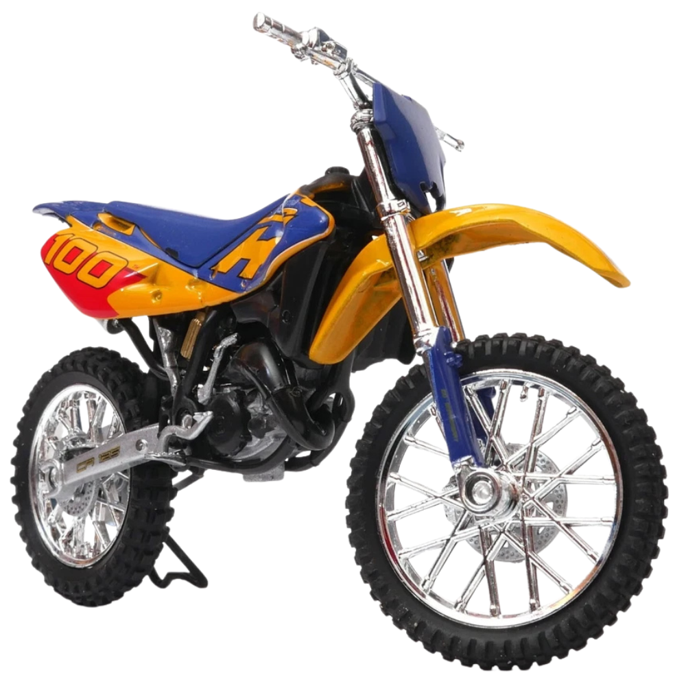 Welly Husqvarna CR125 Swedish Motocross Motorcycle Diecast Model Bike 1:18 Scale Toy