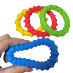 Pack of 4 Textured Sensory Fidget Rings Soft Squishy Silent Stress Relief Toy
