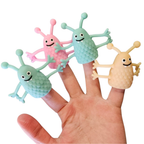 Soft Silicone Alien Finger Hand Puppets Storytelling Toys