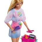 Barbie Malibu Pet Stylist Doll with Puppy Cart and 14 Accessories Playset Kids Role Play Gift